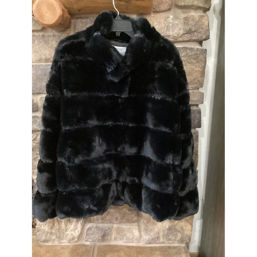 Edited Hunter McGrady‎ Faux Fur Jacket Womens 3X Black NWT